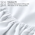 thumbnail image 3 of Bare Home 5-Pack Fitted Sheets - Premium 1800 Collection - Ultra-soft - Deep Pocket - Twin, White, 3 of 7
