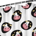 thumbnail image 3 of White Cow Oval Face Pattern Shower Curtain 84"x72" ,Bathroom Decorative Shower Curtains Set with 12 Hooks,Modern Waterproof Washable Shower Curtain, 3 of 6