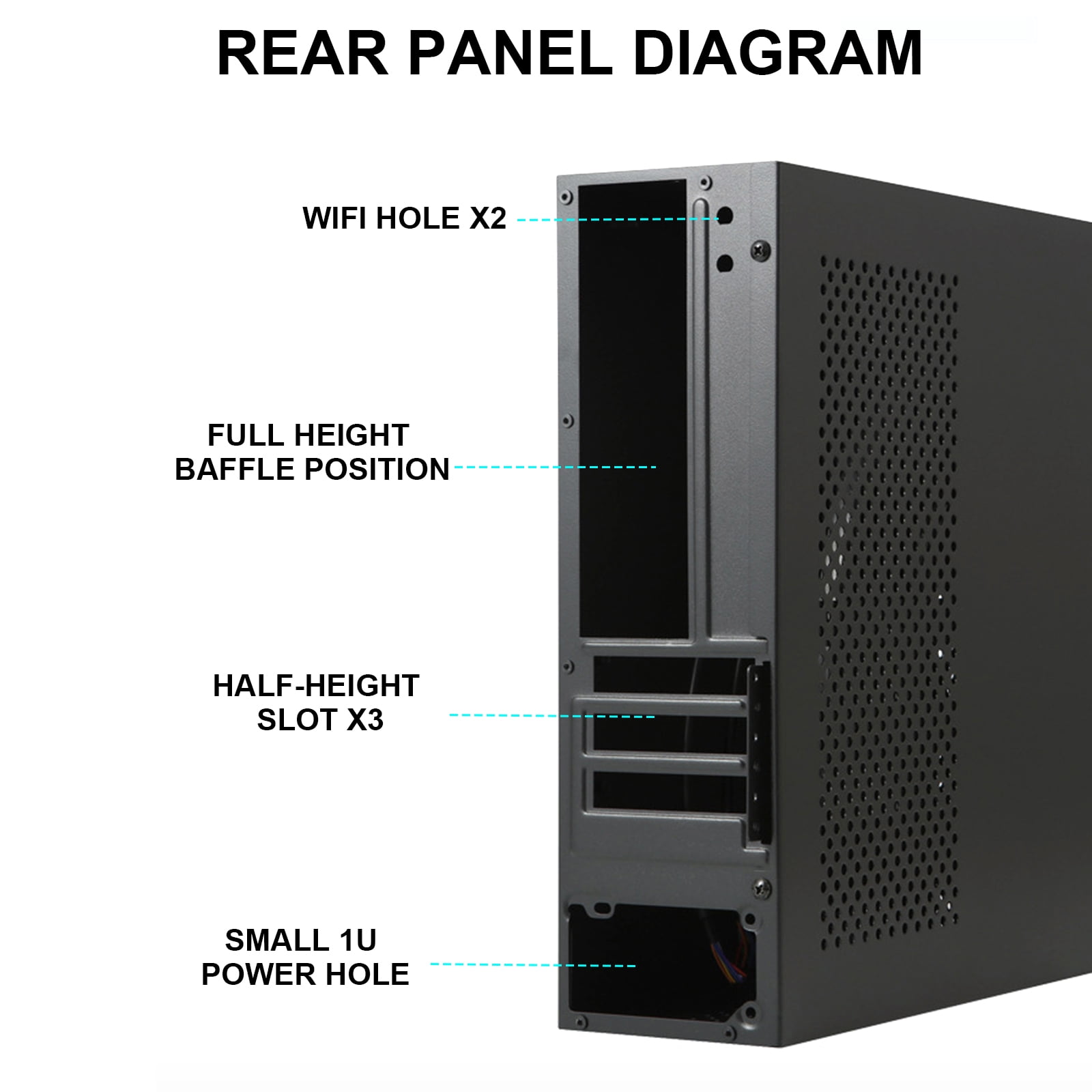 A10 Small Desktop Case 7.3L MATX Chassis HTPC PC Case Support 2.5 3.5inch Hard Disks Space Efficiency Cooling