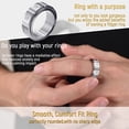thumbnail image 5 of Clearance Spinner Silver Ring for Women Men Fidget Band Rings for Relieve Anxiety Finger Ring Birthday Mothers Day Jewelry Gifts, Size 12, 5 of 6