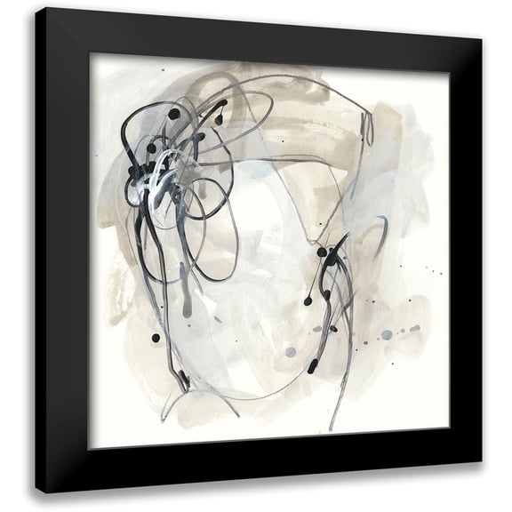Vess, June Erica 12x12 Black Modern Framed Museum Art Print Titled - Monochrome Diaspora II