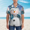 thumbnail image 2 of Pofeuu Christmas Snowman In The Snow Print Hawaiian Shirt for Men Sleeves Casual Button Down Summer Beach Dress Shirts T-Shirts,Medium, 2 of 7