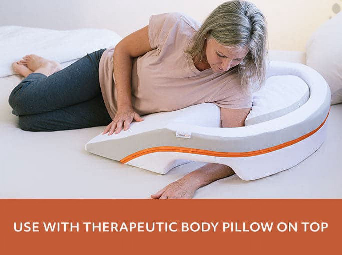 MedCline Reflux Relief System, Bundle - Bed Wedge Pillow for Acid Reflux & GERD Relief, Full Body Pillow with Extra Cases - Arm Hole Pocket & Incline Sleep Position - Small - 5'4" & Below