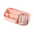 thumbnail image 4 of Organizador de escritorio de maquillaje, portapinceles decorativos para lápiz labial, organizador de encimera para Soltero rosa, 4 of 9