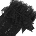 thumbnail image 3 of MERRYHAPY 1 Pair Women's Lace Socks with Bow Black Tube Shape for Casual Outings and Themed Events for Women, 3 of 8