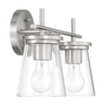 thumbnail image 5 of Craftmade - Connell 2 Light 14.5 in. Brushed Polished Nickel Finish Vanity Light with Clear Glass, 5 of 8