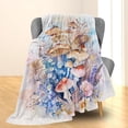 thumbnail image 2 of Watercolor Mushroom Blanket - Soft, Cozy, Lightweight Flannel Throw Blankets for Couch, Bed, Travel, Fluffy Decor Perfect for Outdoor Use and Home Decor, for Adults Women Boys Girls 80×60 in, 2 of 10