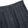 thumbnail image 4 of Maqroz A Line Skirt Hollow Out Embroidered Summer Bottoms Lightweight Breathable Solid Color Stylish Dailywear for Women, 4 of 9