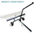 thumbnail image 2 of Kselythan 60-Inch 24 Steel Tines Lawn Tractor Rake Dethatcher Tow Behind Rake For ATV Or Mower With Lift Handle For Leaves Pine Needles And Grass, 2 of 8