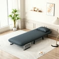 thumbnail image 2 of 31.5″ Convertible Chair Bed, Tri-Fold Sofa Bed with Adjustable Backrest & Pillow, Leisure Chaise Lounge Couch with Sturdy Steel Frame for Home & Office, Comfortable Sleeper Chair, 2 of 9