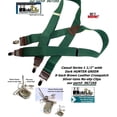 thumbnail image 2 of Hold-Ups Vert Chasseur Bretelles à Clipser pour Hommes avec Style X-Back et Clips Argent/chrome, 2 of 9