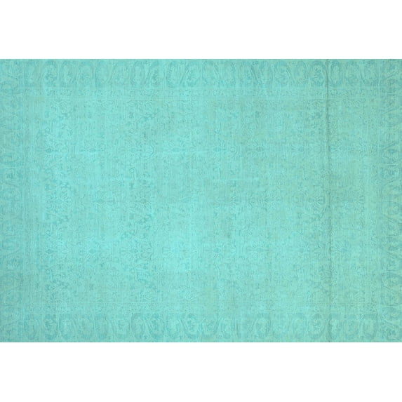 Ahgly Company Indoor Rectangle Abstract Light Blue Modern Area Rugs, 5' x 8'