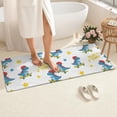 thumbnail image 4 of White Cartoon Dinosaurs Skateboards Pattern Bathroom Rugs Mat,Non Slip Microfiber Bathroom Rug,Rubber Backing,Soft Bathroom Mats for Bathroom Floor,Tub and Shower,60x24in(150x60cm), 4 of 5