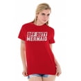 thumbnail image 5 of Off Duty Mermaid Funny Beach Swim Women's Graphic T Shirt Tees Brisco Brands X, 5 of 5