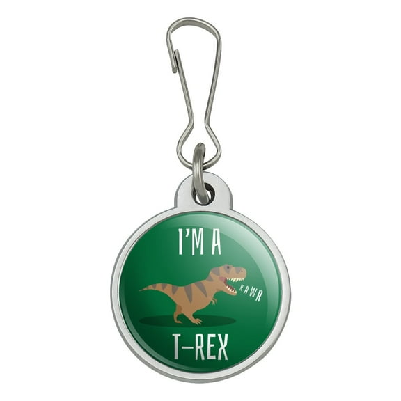 I'm A T-Rex Rawr Cute Tyrannosaurus Rex Jacket Handbag Purse Luggage Backpack Zipper Pull Charm