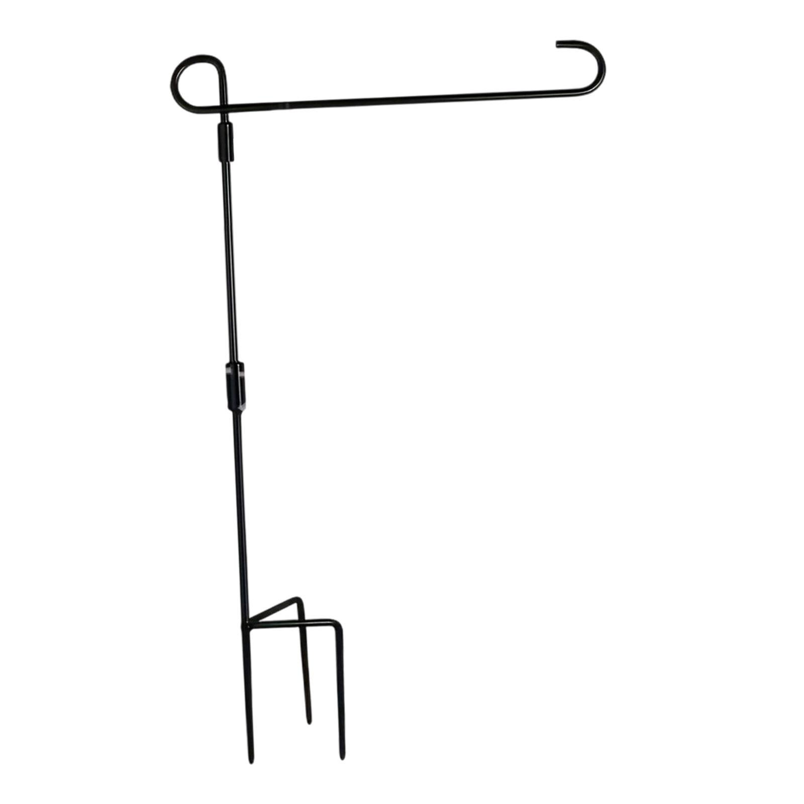 Miulika Three-legged Garden Flagpole Stand for Outdoor Use, Iron Bracket, Lawn Flagpole Holder for Outdoor Display, Backyard Festival Decoration