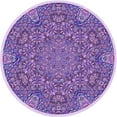 thumbnail image 1 of Ahgly Company Machine Washable Indoor Round Transitional Mauve Purple Area Rugs, 5' Round, 1 of 7