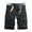 Black Cargo Shorts, variant on Men's Drawstring Cargo Shorts Multi-Pockets Straight Fit Bermuda Shorts Solid Color Summer Beachwear Knee Length Shorts Gray M