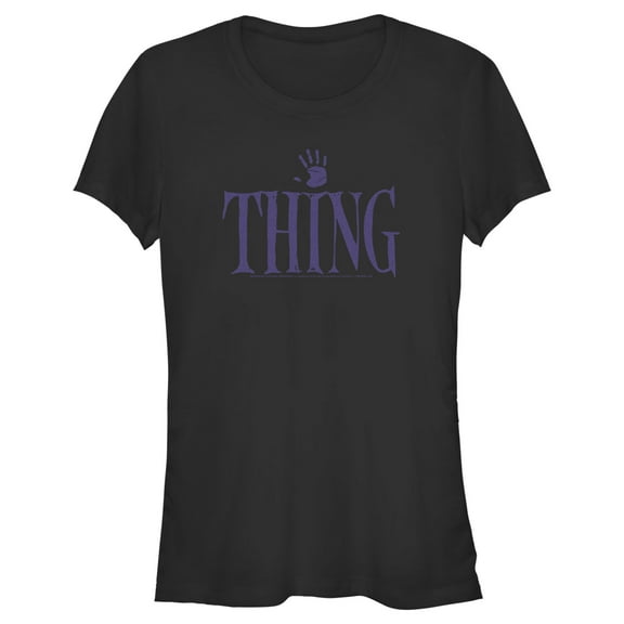 Junior's Wednesday Thing Logo Graphic Tee Black Small