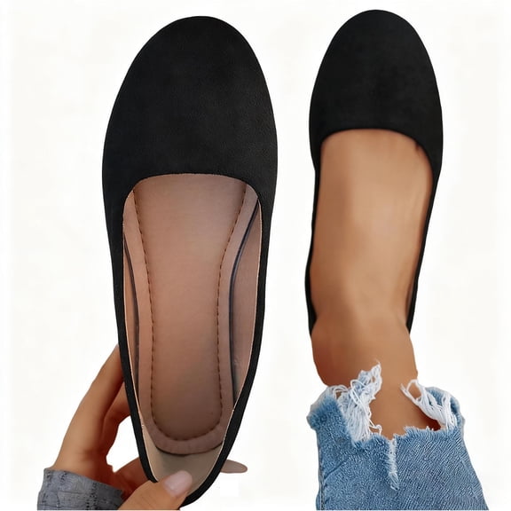 Womens Flats Comfortable Dressy Round Toe Dress Shoes for Women Casual Formal Ballet Flats for Women Women's Solid Color Loafers Flat Shoes