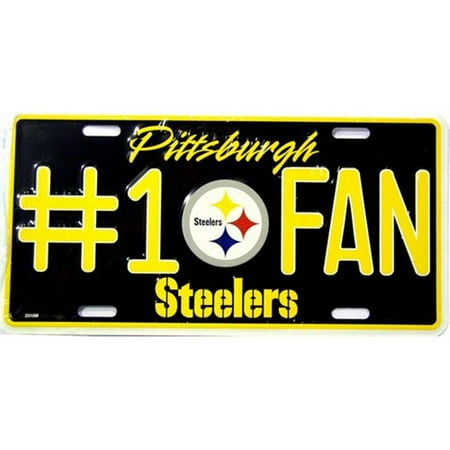 LP - 734 Pittsburgh Steelers No. 1 Fan License Plate - 2310M