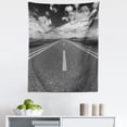 thumbnail image 1 of Black and White Tapestry, Wanderlust Road Tripping Themed Scene of a Highway and Cloudy Sky View Picture, Fabric Wall Hanging Decor for Bedroom Living Room Dorm, 5 Sizes, Grey, by Ambesonne, 1 of 1