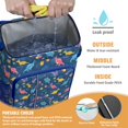 thumbnail image 2 of Travel Cooler Bag - Blue Cartoon Dinosaurs Balloons Pattern Camping Beer Cooler Backpack with Bottle Opener- Waterproof Insulated Picnic Backpacks - Cooler Bag for Beach, 2 of 6