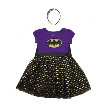 Batgirl Costume Tutu Dress with Headband (Toddler Girls)