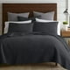 thumbnail image 4 of Set Colcha 3 Piezas B.KIND & BEYOND Ligera Extra Suave Matrimonial Negro, 4 of 5