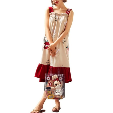 

Niuer Baggy Short Sleeve Long Nightgown for Women Nightshirt Sleepwear Stripe Colorblock Pajamas Dress Loungewear Shirts