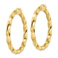thumbnail image 3 of FJC Finejewelers 14 kt Yellow Gold Polished Twisted Hoop Earrings 44 x 42 mm, 3 of 6