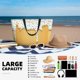 thumbnail image 5 of Easygdp White Ice Cream Bolsa de Viaje de Playa de Gran Capacidad, Bolsa Tote Perfecta para la Playa, Escapadas de Fin de Semana y Viajes, 5 of 7