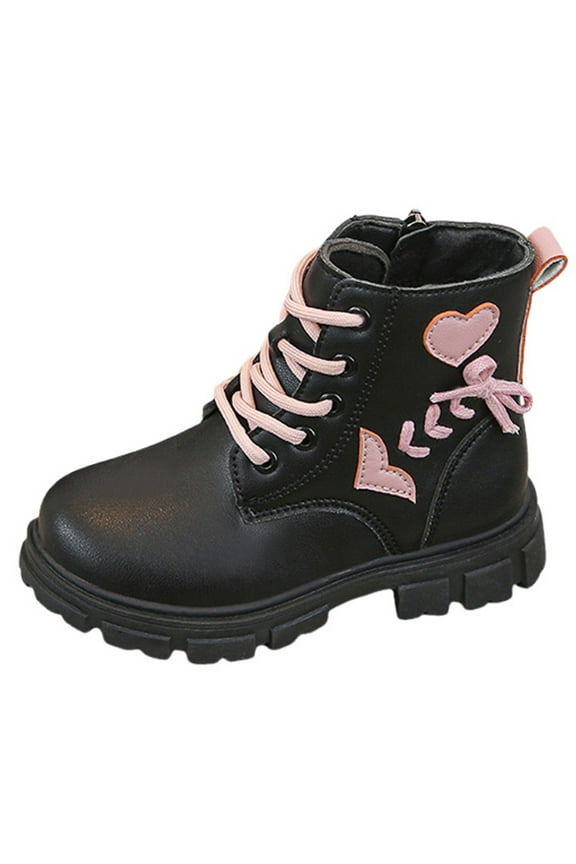 Cute Boots with Zipper for Girls Comfortable Non Slip Indoor Outdoor Travel Winter Snow Boot