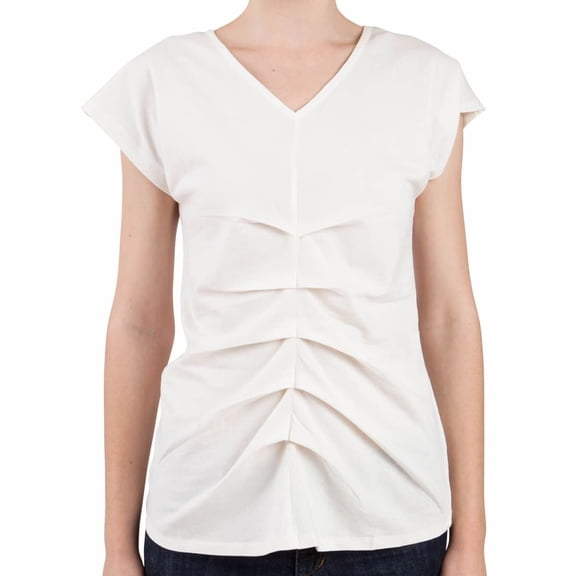Women's Ruffled Tunic Style Viscose Blouse Top by Dollz Fashion