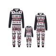 thumbnail image 4 of KelaJuan Family Christmas Parent-child Hooded Jumpsuit  Print Zipper Long One-piece Pajamas, 4 of 10