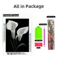 thumbnail image 2 of Black White Calla Lily Flower 5D Diamond Art DIY Paint with Full Drill Round Diamond Gems Painting by Number Kits for Adults Art Craft Home Wall Decor 11.8x15.8in, 2 of 8