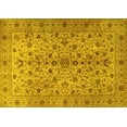 thumbnail image 1 of Ahgly Company Machine Washable Indoor Rectangle Persian Yellow Traditional Area Rugs, 5' x 8', 1 of 4