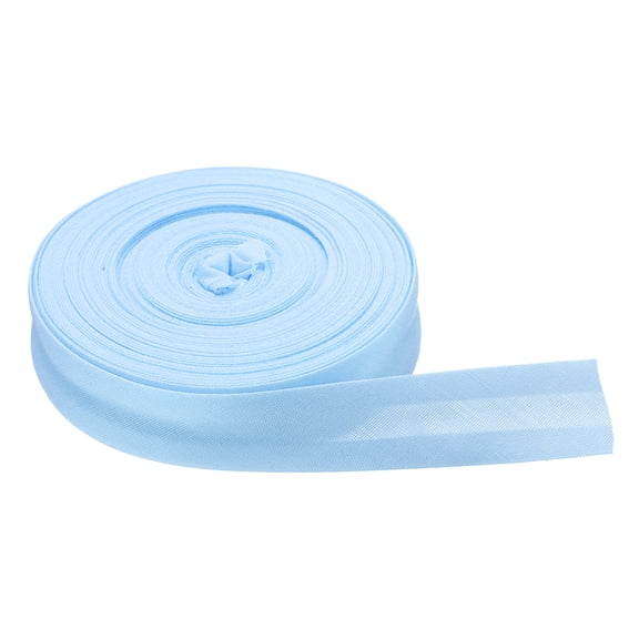 11 Yards Single Fold Bias Tape 9/16 Inch Sewing Bias Tape Seam Binding Tape Hemming Tape for Sewing Carpet Edges, DIY Crafts, Light Blue