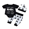 thumbnail image 1 of Newborn Baby Boy 3pcs/Set Clothes Jumpsuit Pants Hat Outfits Set, 1 of 4