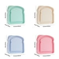 thumbnail image 3 of Sandwich Containers for Kids, Toast Shape Lunch Box with Lids, Reusable BPA Free Plastic, Microwave & Freezer Safe, Small Food Storage Case for Kids Adults Snack Meal Prep 4pcs, 3 of 7