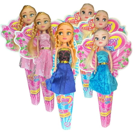 6" Assorted Elsa  Anna Dolls | Mini Princess Dolls for Kids: 1CT