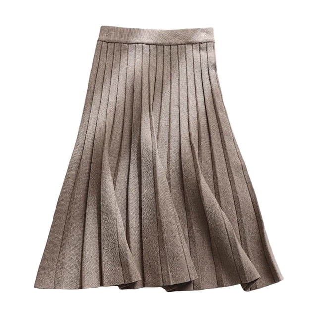 Women's Solid Color Casual Slimming Irregular Lacing Medium Length Large Swing A Line Skirt Skirt