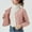 Pink, variant on RYDCOT Women's Quilted Jacket Button Down Cropped Puffer Jacket Lightweight Collarless Warm Fall Winter Coats Outwear Sale