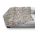 thumbnail image 3 of Transportation Soft Flannel Fleece Throw Blanket, Colorful Repetitive Waste Vehicles Pattern in Various Shapes and Colors, Cozy Plush for Indoor and Outdoor Use, 60" x 80", Multicolor, by Ambesonne, 3 of 6