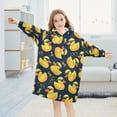 thumbnail image 5 of Cool Ducks ﻿Wearable Blankets Hoodie Oversize Sherpa Wearable Soft Blanket Warm Cozy 3-14 Age, 5 of 7