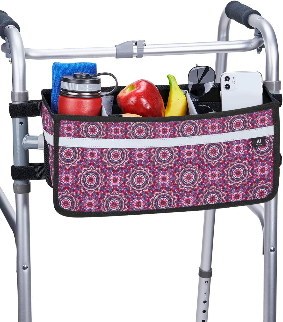 ISSYAUTO Walker Bag with Cup Holder Large Capacity Storage Bag