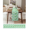 thumbnail image 3 of ERUNPONLY Green Leaves Table Runner - 48 Inch Long Summer Botanical Pastoral Plants Watercolor Cotton and Linen Blended Dress Scarves Farmhouse Table Runner for Kitchen Dining, Coffee Table, 13"x48", 3 of 8