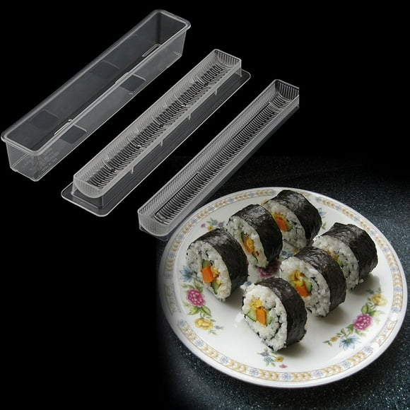 2 PACKS Sushi Roll Rice Maker Mould Roller Mold DIY Non-stick Easy Chef Kitchen