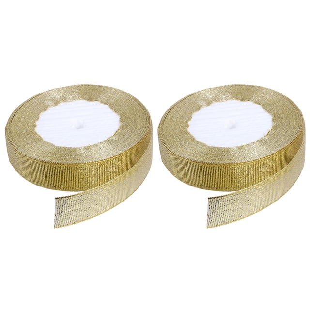 2 rollos decorativos oro cinta brillante regalo embalaje cinta correa decorativa