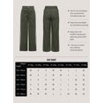 thumbnail image 5 of Women's Vintage Brown Wide Leg Pants With White Side Stripes, Button Zipper Pockets, Long Woven Fabric Trousers, Autumn Fashion Choice For Commute And Office, 5 of 5